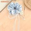 Renda Xadrez Laço Fita Scrunchie Menina Versátil Rabo de Cavalo Elástico de Cabelo Elegante Coque Corda de Cabelo