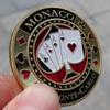 Prensador de tarjetas de regalo Texas Hold'em con chip metálico y protector de tarjetas chapado en oro de 100 g opcional