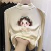 Roupa térmica infantil com forro de fleece, estilo outono e inverno, camiseta casual da moda de manga comprida com gola alta, perfeita para usar em camadas