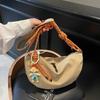 2025 Verão Novo Estilo Coreano Casual Rua Personalidade Bolsa de Ombro Estudante Universitário Simples Moda Bolinho Transversal