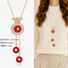 Cadena para Suéter de Collar Largo Geométrico, Accesorio de Lujo de Alta Gama, Versátil y de Moda, Colgante de Perla para Otoño e Invierno