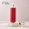 Nova Garrafa Quadrada 100ml50ml Garrafa de Emulsão de Água Acrílico Creme 30g Garrafa de Creme Conjunto Vermelho Garrafa Vazia