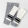 Meias leggings infantis listradas de algodão penteado para meninas, meias-calças da moda para primavera e outono de 2025