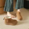 Botas de nieve pequeñas de pan caliente para mujer, botas de algodón, zapatos que aumentan la altura, retro, engrosadas, 2026, forradas de felpa, versátiles, de suela gruesa para invierno