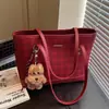 Bolso Nicho Coreano para Mujer Nuevo de Gran Capacidad Moda de Gama Alta Otoño e Invierno Bolso de Hombro a Cuadros Bolso Tote para Viajar