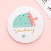Fabricante Original Personalizado Hoja de Lata Espejo de una Sola Cara Impreso con Logo Promoción Regalo Promocional Portátil Lindo Pequeño Espejo Redondo