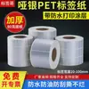 Prata Fosco Autoadesivo 100 90 80 70 60 50 40 30 25 20 15 PET em Branco Impressão Prata