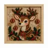 Kit de Pintura Feltro Tecido de Natal 3D Família Pai-Filho Feito à Mão Decoração 3D Sem Cola Decoração Criativa de Natal