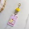 Lindo Titular de Tarjeta de Estudiante Perro Pudín de Dibujos Animados Titular de Tarjeta Telescópico Creativo Titular de Tarjeta de Autobús Tarjeta de Acceso Hebilla Colgante Antirrobo para Mochila Escolar