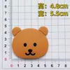 Patches de Urso Colorido Café Desenho Animado de Borracha Macia PVC Acessórios DIY Capa de Celular Decoração de Sapato Peças de Decoração para Espelho Pente