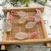 Colgante de ágata crisantemo tipo hielo hecho a mano, accesorio de joyería para pulsera DIY, llavero
