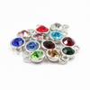 Colgante de Piedra Natal Multicolor Pulsera DIY Cadena de Cintura Accesorios de Joyería Piedra Natal Piedra Natal Diamante Colgante Pequeño