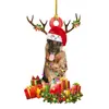 Perro Navideño Transfronterizo Colgante Navideño Acrílico Adornos Navideños Decoración del Hogar Juego de Colgantes para Árbol de Navidad
