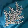 Comercio exterior nuevo tocado hecho a mano pedrería hoja peinado cabello simétrico accesorios vestido de novia DZ139