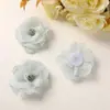 Estilo coreano organza flor de florete dulce estilo de color claro borde quemado flor clip de borde DIY flor de zapato accesorio de flor para tocado ropa
