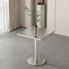 Mesa de jantar de aço inoxidável, balcão de lanches, cafeteria, loja de milk tea, conjunto de mesa e cadeira para restaurante fast-food, mesa de aço inoxidável para restaurante, mesa de jantar comercial
