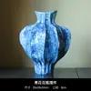 Vaso de Cerâmica Jingdezhen Estilo Chinês Novo Retrô Pote de Barro Sentido de Alta Qualidade Vaso de Flores Ornamentos de Decoração para Sala de Estar