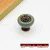 Puxador de Porta de Armário Gaveta com Padrão de Jade, Estilo Cobre Antigo, Peça de Arte Criativa Redonda Puxador de Armário de Furo Único