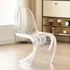 Silla Dong Chair Estilo Forma Irregular de Moda Silla de Comedor Creativa Silla Acrílica Hogar Moderno Simple Respaldo Taburete de Maquillaje Diseño