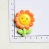 Acessórios de Resina de Girassol Grande e Tulipa Simulados para DIY de Presilhas de Cabelo, Ímãs de Geladeira, Materiais para Tamancos Venda por Atacado