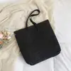 Bolsa de Palha Tecida para Férias na Praia para Mulheres 2026 Nova Coleção Primavera/Verão Bolsa de Ombro Único Bolsa Tote Grande de Balde Bolsa de Palha