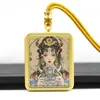 Suministro Directo de Wutai Mountain Thangka de Doble Cara Pintado a Mano con Oro Ocho Santos Patronos Pasado y Presente Dios Amarillo de la Riqueza Collar Thangka