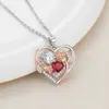 Knn-479 Color Rosa Amor Separación de Color Collar Eléctrico Dibujos Animados Transfronterizo Estilo Lujo Ligero Cadena Clavicular Colgante Popular Venta al por Mayor