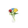 Buquê de Rosa Esmaltada Zibo Mini Arranjo de Flores Artificiais de Vidro Decoração de Mesa Artesanato Presente de Dia dos Namorados