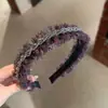 Faixa de Cabelo de Rede Estampada de Leopardo Retro Fashion 2026 Nova Presilha Coreana Envolvida em Cristal Faixa de Cabeça Elegante de Cano Alto para Mulheres