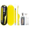 Conjunto de caixa de metal luminosa para escavação de orelhas de bebê, artefato de escavação de orelhas de silicone, pinça de orelha luminosa