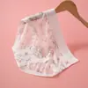 Ropa interior de malla para mujer en stock de fábrica, transpirable de verano, estilo floral japonés para niñas estudiantes, ropa interior sexy de encaje para mujer