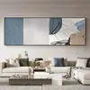 Pintura decorativa para dormitorio estilo wabi-sabi Pintura colgante de pared de fondo para sofá minimalista italiano Pintura colgante de banner horizontal para sala de estar con sensación de alta gama abstracta