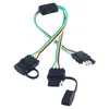 Enchufe Americano de 4 Pines, 2 Tomas de 4 Pines, Enchufe Derivador de 4 Pines, Longitud Total - 17.5 pulgadas Conector para Remolque
