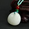 Colgante Hebilla de Princesa de Jade Blanco de Hetian Aiyu, Colgante Hebilla de Seguridad de Jade Blanco, Venta al por Mayor de Fábrica S2051321
