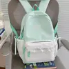 Mochila de Viagem Fofa com Estampa Xadrez e Bolinhas com Acabamento em Renda Estilo Menina Doce Mochila Escolar Série Doce Grande Festa de Estudante