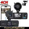 Câmera de Painel (Dash Cam) Transfronteiriça de Novo Modelo com Alta Definição 1080P, Gravação em Quatro Vias, Wifi, Conectividade com Celular, Imagem de Ré, Visão Noturna e Quatro Lentes