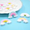 Resina Nube Arcoíris Tricolor Accesorios DIY Tocado Accesorios Hechos a Mano Funda para Teléfono Móvil Materiales de Decoración para Caja de Papelería