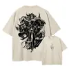Camiseta Transfronteriza Aliexpress Sung Jin Woo Anime S - Solo - Camiseta Lavada Retro Plana