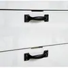 Mango Negro Acero Inoxidable Puerta de Gabinete Mango Grueso Vintage Armario Puerta de Madera Ventana Mango Negro en Forma de Arco