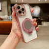 Funda de teléfono móvil con soporte anti-caída de cuatro esquinas electrochapado es adecuada para Apple 15promax color sólido 14 funda suave 13 agujero fino 11