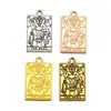 Al por mayor DIY aleación joyería accesorios cuadrado tarjeta de tarot colgante pulsera llavero colgante decorativo J502