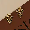Pendientes Vintage de Leopardo V Pendientes de Lujo Ligero Nicho Pendientes con Pasador de Plata 925 Pendientes de Moda Distintivos para Mujer