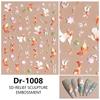 Redanco nuevos adhesivos para uñas con diseño de pez koi en relieve 5D, adhesivos para uñas adhesivos estéreo Dr-1008