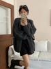 Chamarra Suéter para Mujer Lana de Alta Calidad Suave y Ceroso Estilo Perezoso 2025 Otoño e Invierno Nuevo Holgado y Versátil Cardigan Tejido Coreano