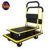 Carretilla plana silenciosa de 150 kg, color negro y amarillo, para equipos de manipulación de materiales, carretilla plana, carretilla plegable