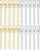 Kit de Fabricación DIY de Llaveros de 50 Piezas con Clip Metálico con Anilla para Llave, Broche de Resorte Giratorio, Broche de Langosta y Cadena de Extensión