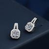 Pendientes Cuadrados de Diamante con Incrustaciones Estilo Coreano Imitación Moissanita Estilo Distintivo de Lujo Ligero Accesorios Versátiles Estilo Bienestar en Vivo