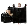 Bolsas de plástico planas blancas y negras de gran capacidad para mudanzas y almacenamiento de ropa, edredones y mantas gruesas