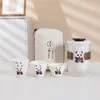 Juego de Té de Viaje Panda Zhihetang Juego Portátil de Una Olla Tres Tazas Seis Tazas para Exterior para Llevar Taza Exprés Regalo