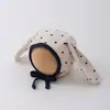 Sombreros Coreanos para Bebés Qiunan Primavera y Otoño Nuevos Lindos Sombreros con Protección para las Orejas para Niños y Niñas, Sombreros con Lazo, Sombreros para Bebés